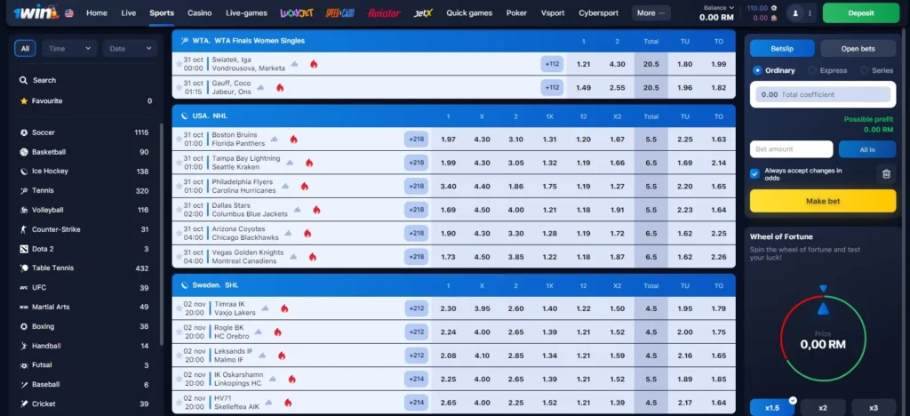 1WIN Online Casino sports betting
